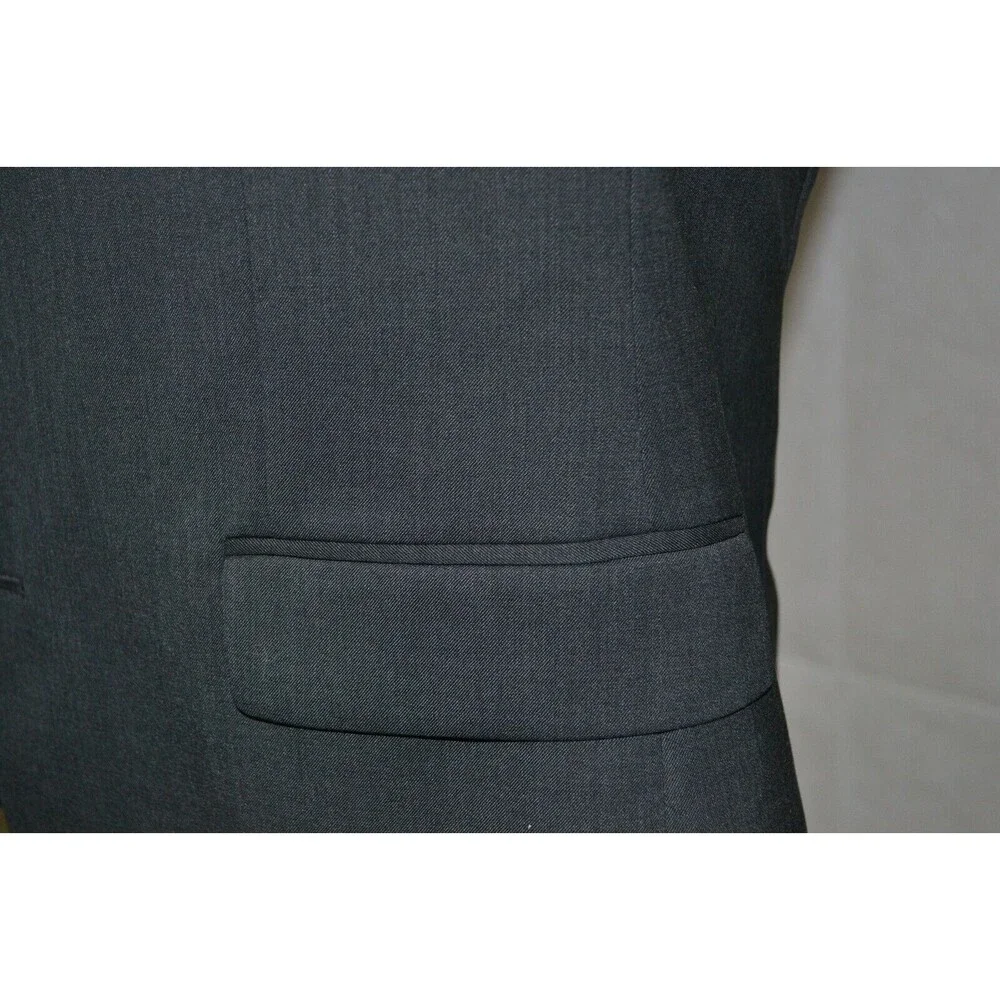 Banana Republic Blazer Mens 42R Gray Marzotto Wool Sport Coat 2 Button Jacket‎